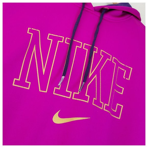 Nike Therma Fit Hoodie Sweatshirt Magenta Pink Pull Over Hoodie Kangaroo Pocket - Picture 5 of 12